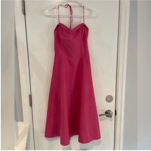 Betsey Johnson Hot Pink Halter Dress Size Medium Like New! Black Label!